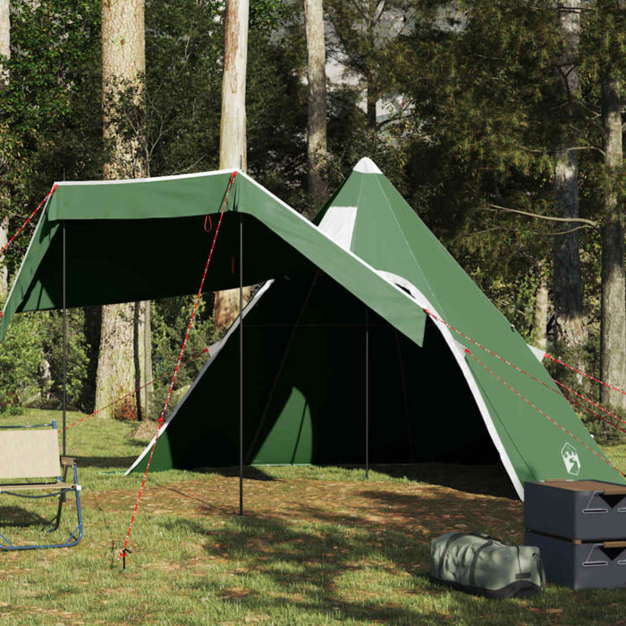 vidaXL Campingtelt tipi 5 personer grønn vanntett