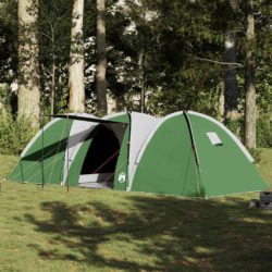 vidaXL Kuppeltelt for camping 8 personer grønn vanntett