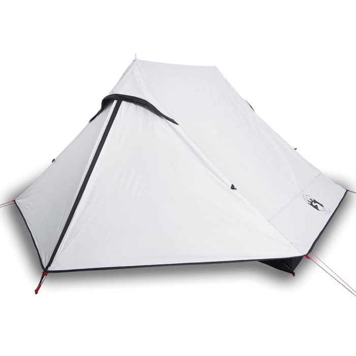 vidaXL Campingtelt for 2 personer hvit blendingsstoff vanntett