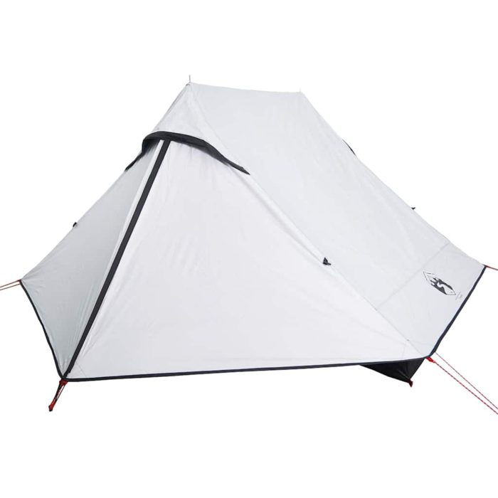 vidaXL Campingtelt for 2 personer hvit blendingsstoff vanntett