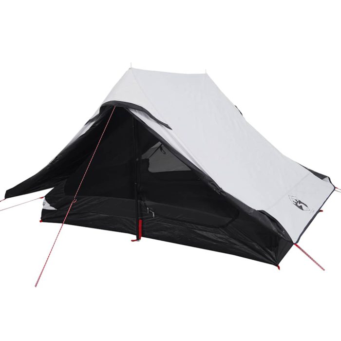 vidaXL Campingtelt for 2 personer hvit blendingsstoff vanntett