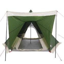 vidaXL Tipi-telt for camping 6 personer grønn vanntett