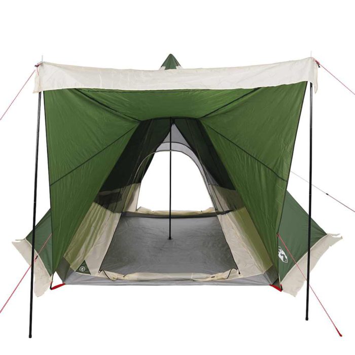 vidaXL Tipi-telt for camping 6 personer grønn vanntett