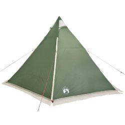 vidaXL Tipi-telt for camping 6 personer grønn vanntett