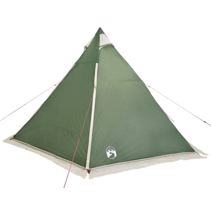 vidaXL Tipi-telt for camping 6 personer grønn vanntett