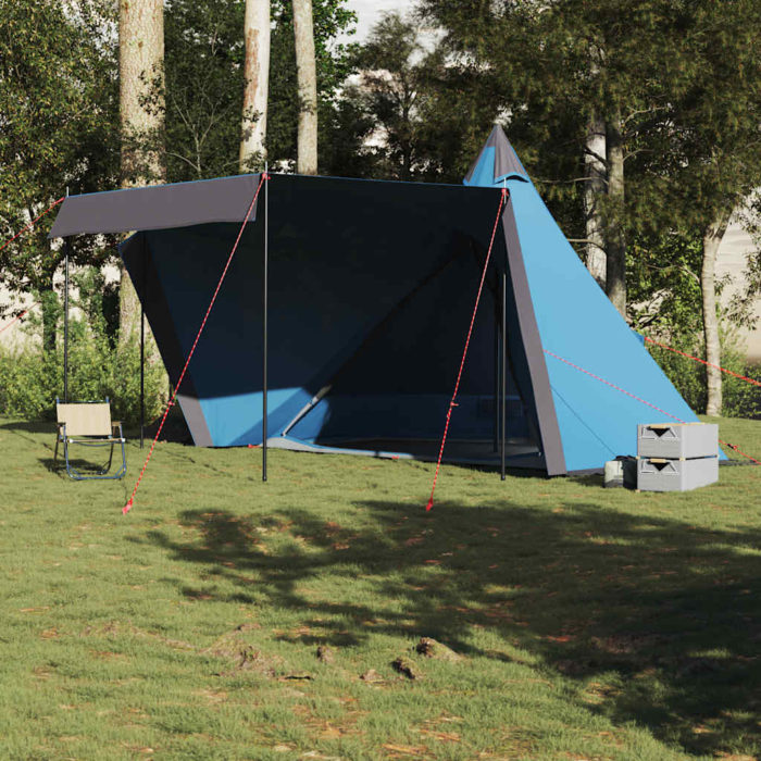 vidaXL Familietelt tipi for 6 personer blå vanntett