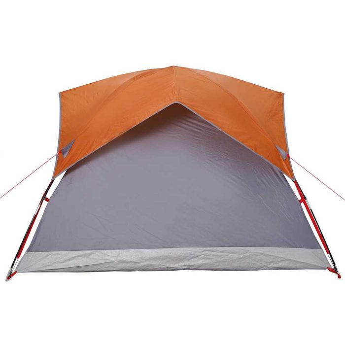 vidaXL Campingtelt 4 personer grå og oransje vanntett