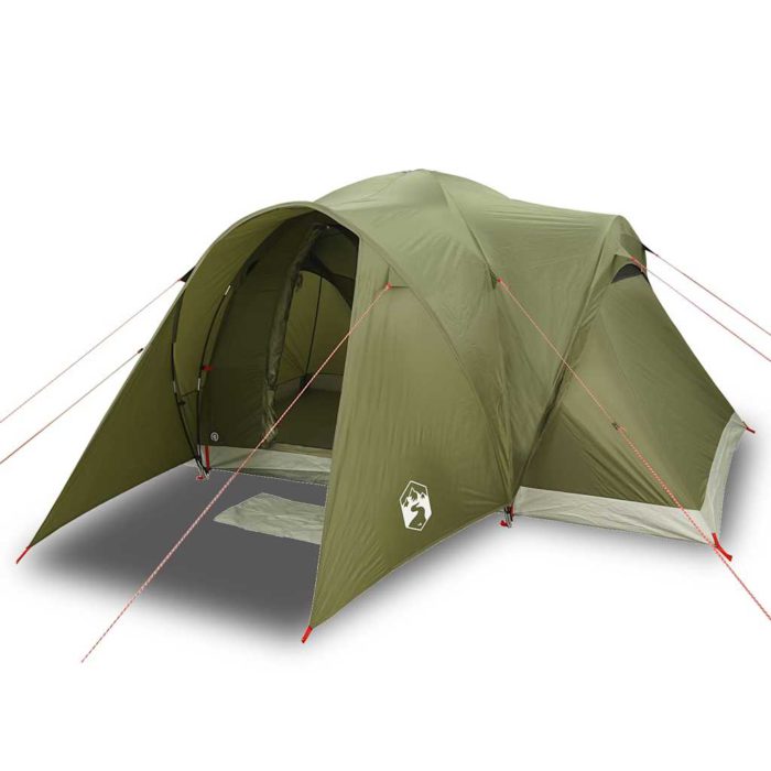 vidaXL Kuppeltelt for camping 6 personer olivengrønn vanntett