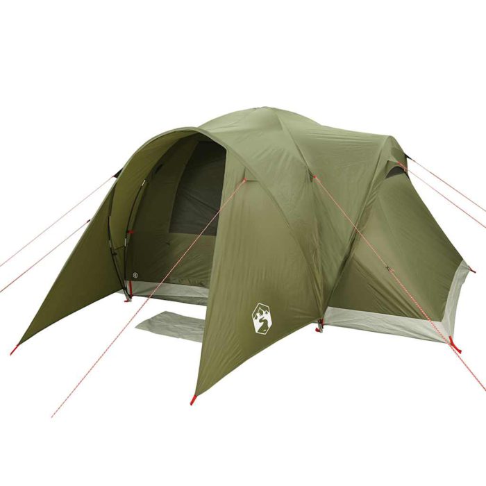 vidaXL Kuppeltelt for camping 6 personer olivengrønn vanntett