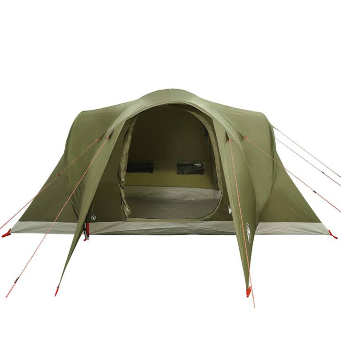 vidaXL Kuppeltelt for camping 6 personer olivengrønn vanntett