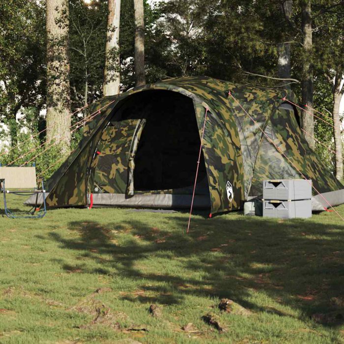 vidaXL Kuppeltelt for camping 6 personer kamuflasje vanntett