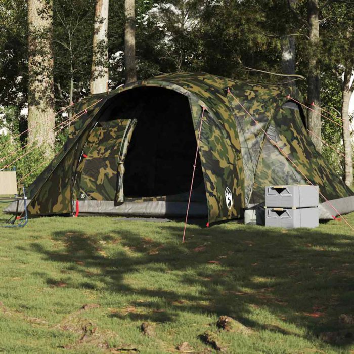 vidaXL Kuppeltelt for camping 6 personer kamuflasje vanntett