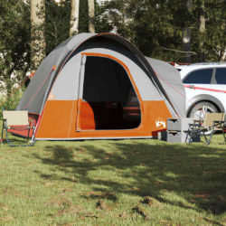 vidaXL Campingtelt 4 personer grå og oransje vanntett