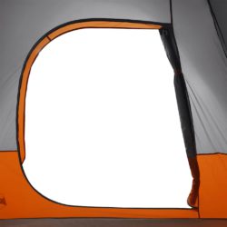 vidaXL Campingtelt 4 personer grå og oransje vanntett