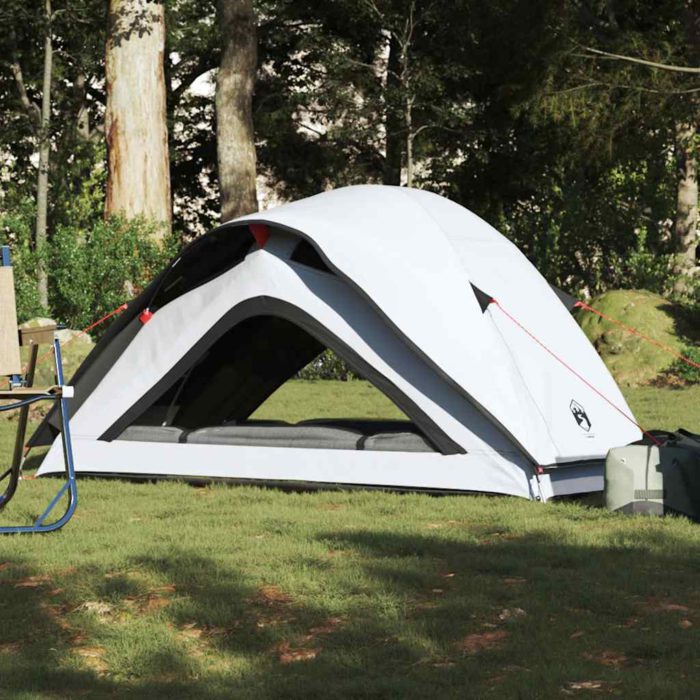 vidaXL Campingtelt for 1 personer hvit blendingsstoff vanntett