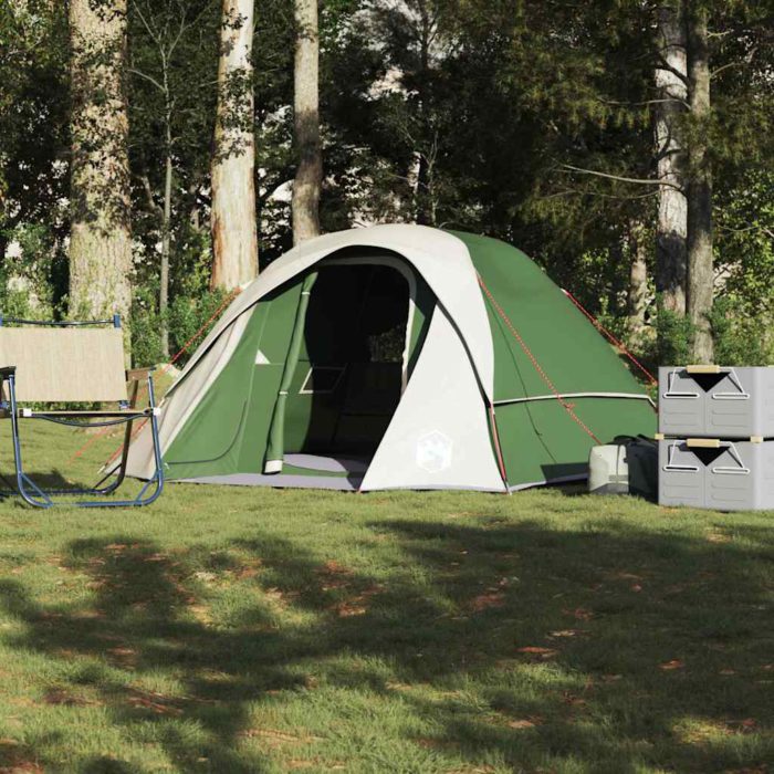 vidaXL Campingtelt 4 personer grønn vanntett