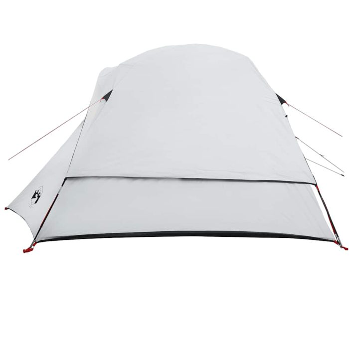 vidaXL Campingtelt hytte 4 personer hvit blendingsstoff vanntett