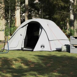 vidaXL Familietelt hytte 6 personer hvit blendingsstoff vanntett