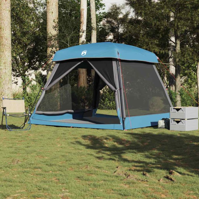 vidaXL Campingtelt 6 personer blå vanntett