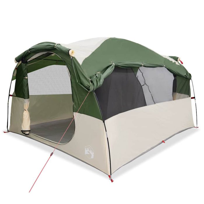 vidaXL Familietelt for camping 6 personer grønn vanntett