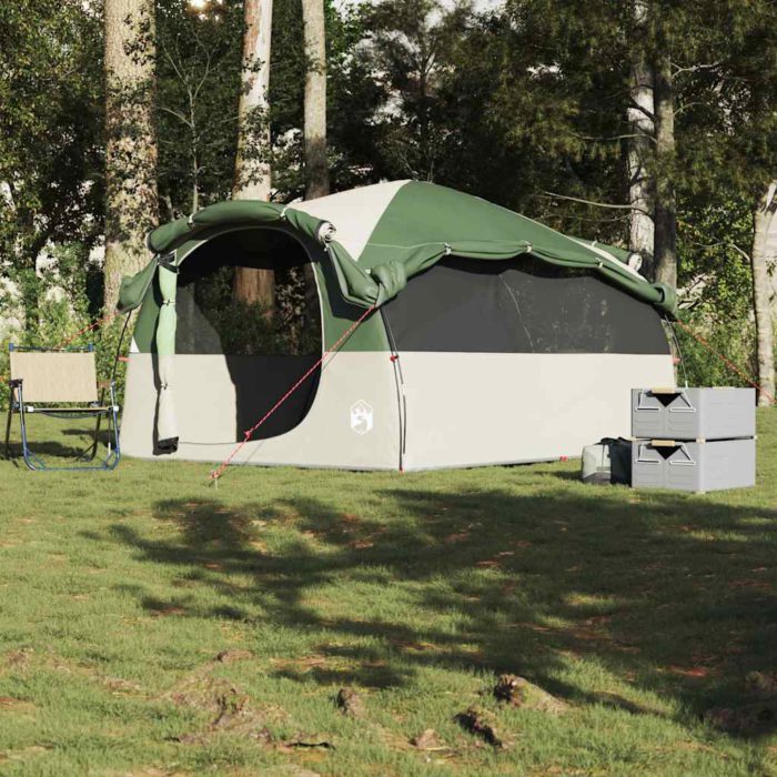 vidaXL Familietelt for camping 6 personer grønn vanntett
