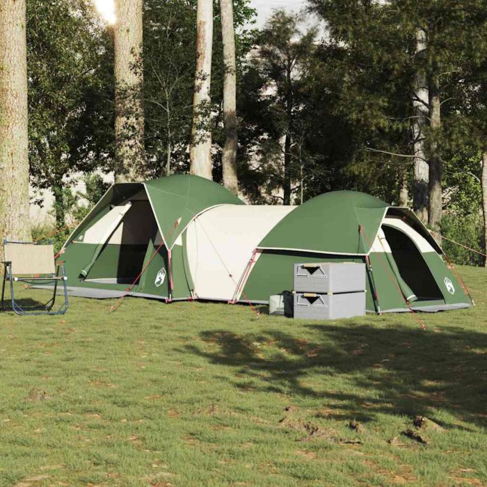 vidaXL Campingtelt 5 personer grønn vanntett