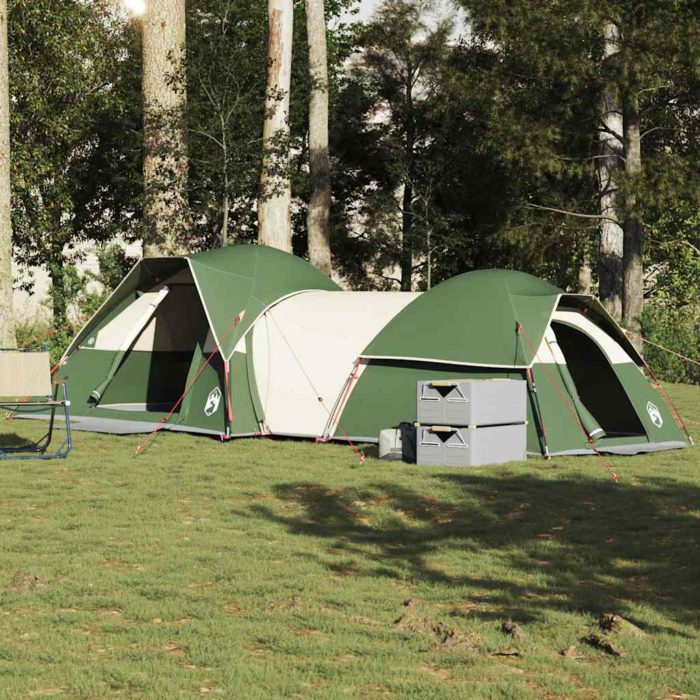 vidaXL Campingtelt 5 personer grønn vanntett