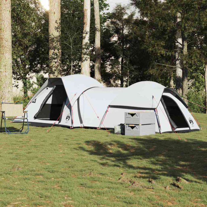 vidaXL Campingtelt for 5 personer hvit blendingsstoff vanntett