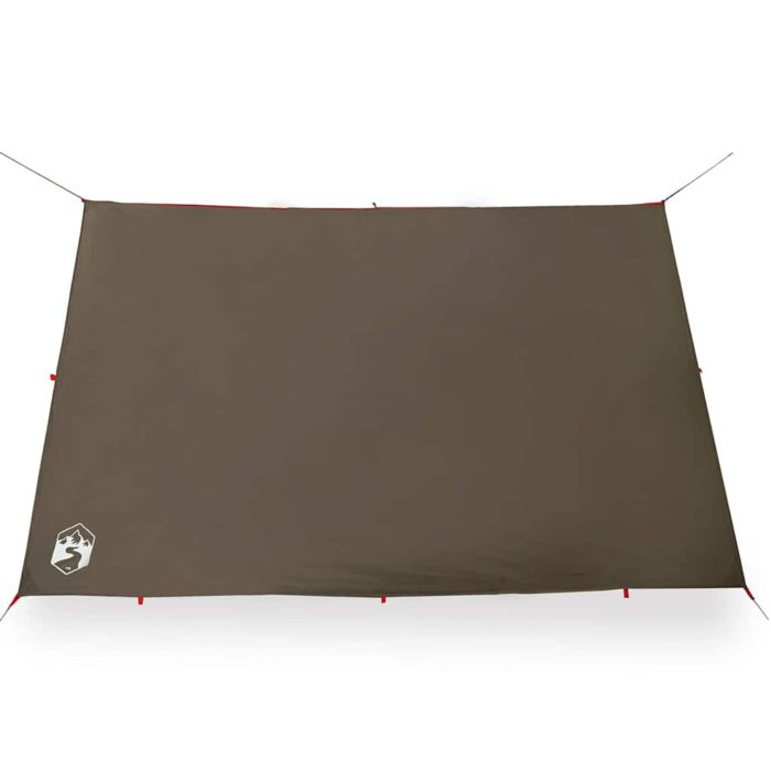 vidaXL Campingpresenning brun 306×306 cm vanntett