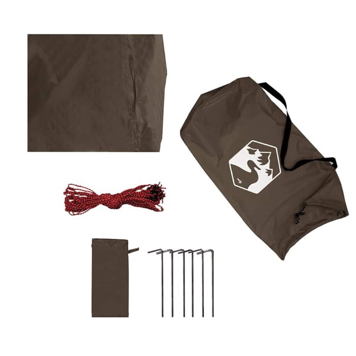 vidaXL Campingpresenning brun 306×306 cm vanntett