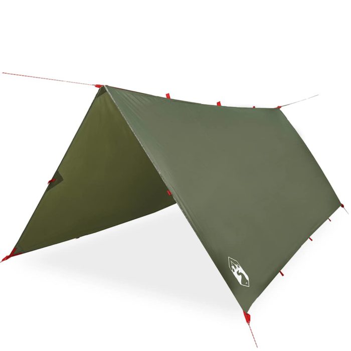 vidaXL Campingpresenning olivengrønn 366×306 cm vanntett
