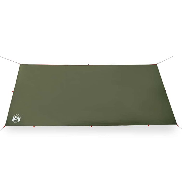 vidaXL Campingpresenning olivengrønn 366×306 cm vanntett
