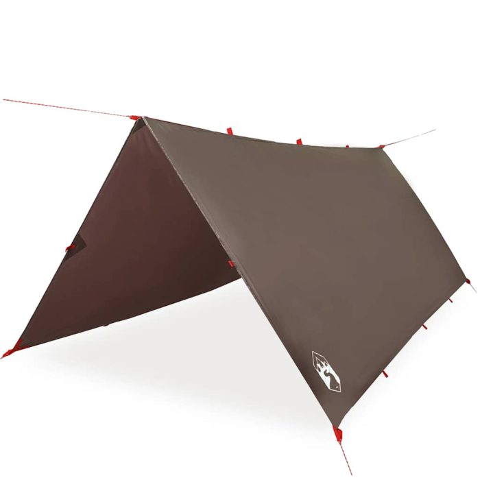 vidaXL Campingpresenning brun 406×306 cm vanntett