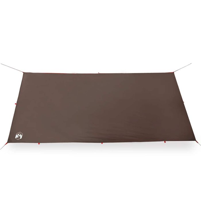 vidaXL Campingpresenning brun 406×306 cm vanntett