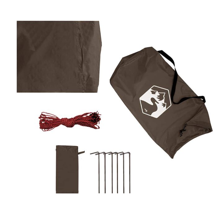 vidaXL Campingpresenning brun 406×306 cm vanntett