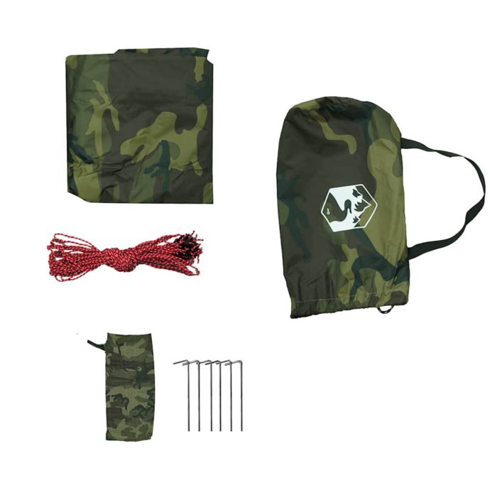 vidaXL Campingpresenning kamuflasje 406×306 cm vanntett