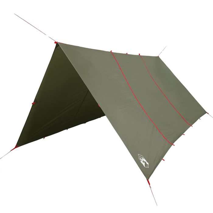 vidaXL Campingpresenning olivengrønn 451×420 cm vanntett