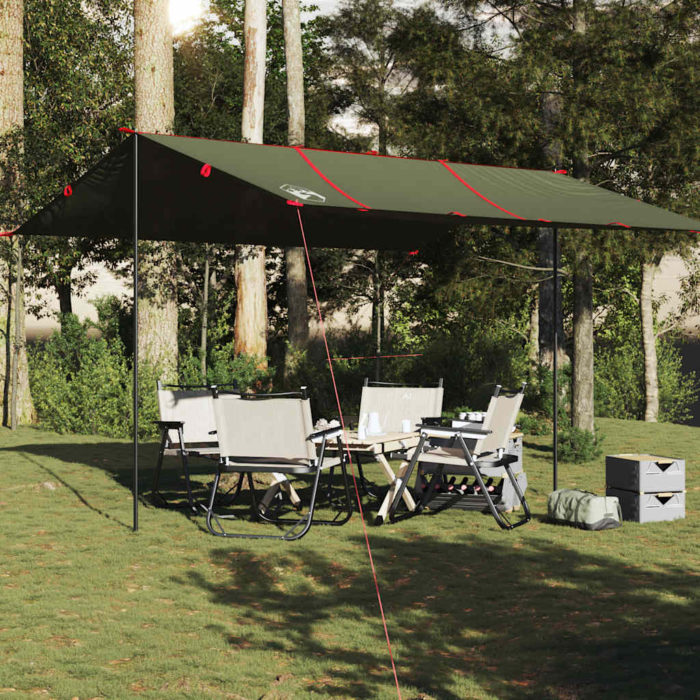 vidaXL Campingpresenning olivengrønn 451×420 cm vanntett