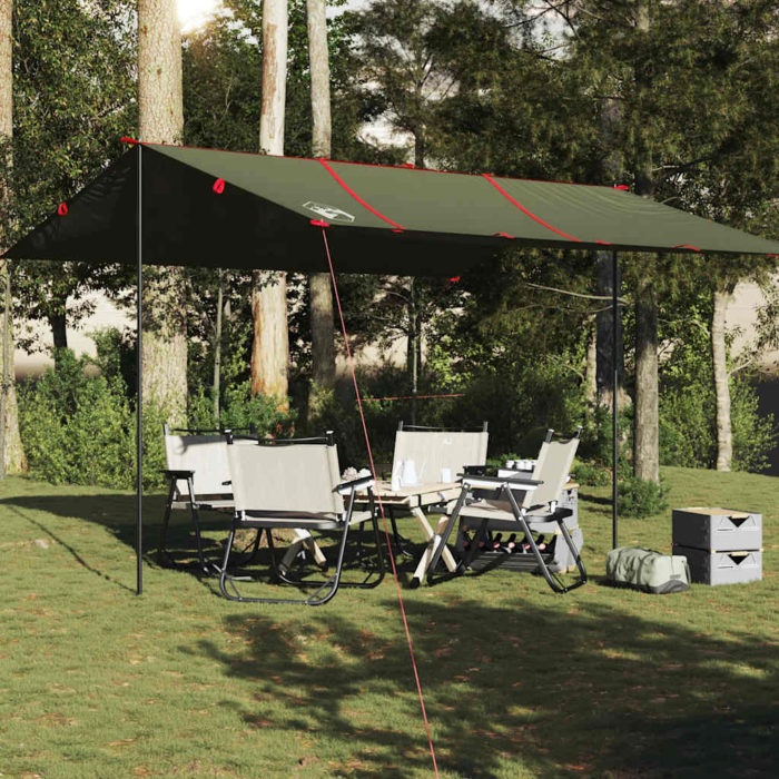vidaXL Campingpresenning olivengrønn 451×420 cm vanntett