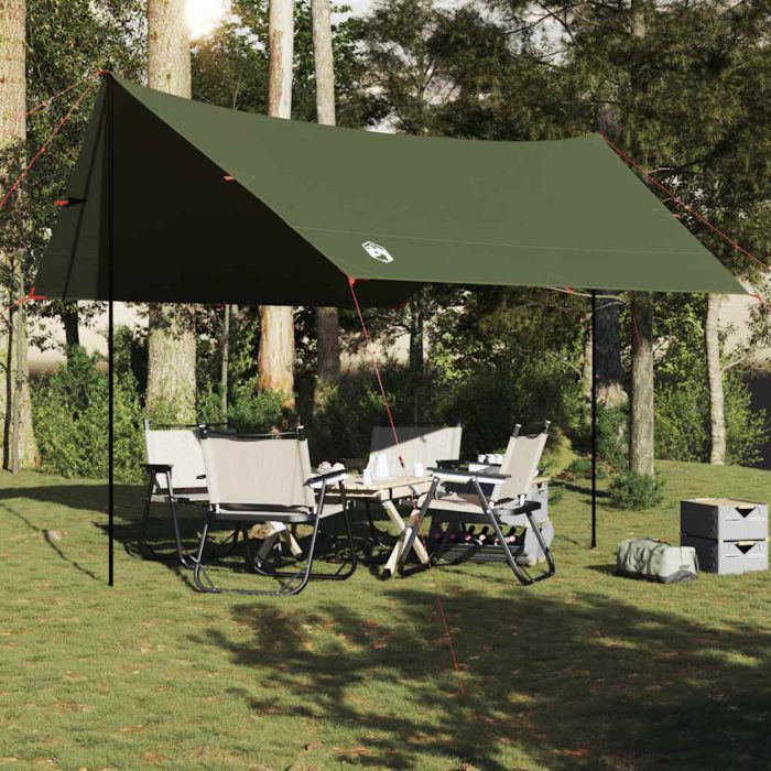 vidaXL Campingpresenning olivengrønn 462x306x211 cm vanntett