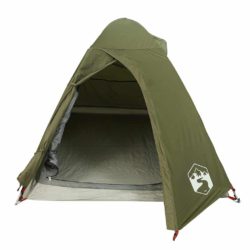 vidaXL Kuppeltelt for camping 2 personer olivengrønn vanntett