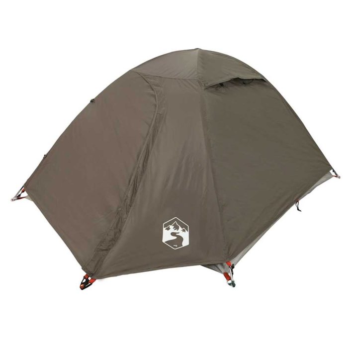 vidaXL Kuppeltelt for camping 2 personer brun vanntett
