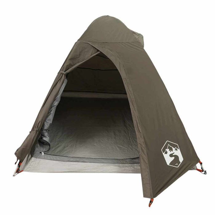 vidaXL Kuppeltelt for camping 2 personer brun vanntett