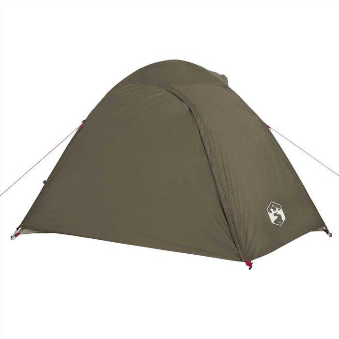 vidaXL Kuppeltelt for camping 3 personer brun vanntett