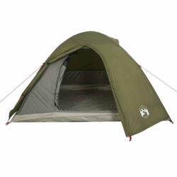 vidaXL Kuppeltelt for camping 4 personer olivengrønn vanntett