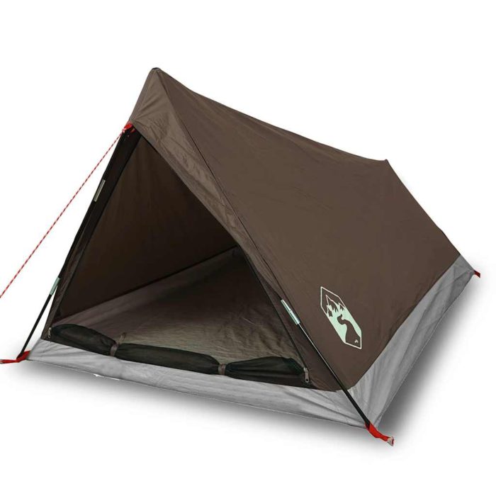 vidaXL Campingtelt 2 personer brun vanntett