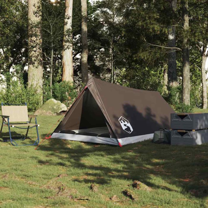 vidaXL Campingtelt 2 personer brun vanntett