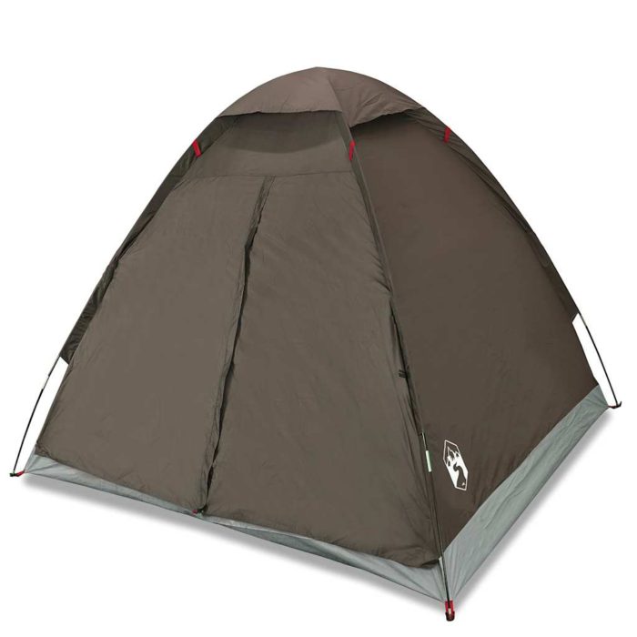 vidaXL Kuppeltelt for camping 2 personer brun vanntett
