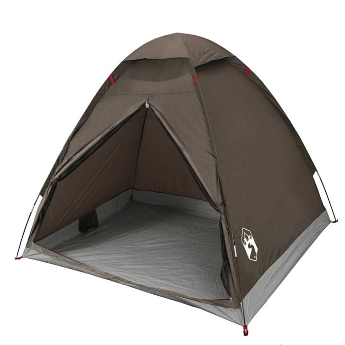 vidaXL Kuppeltelt for camping 2 personer brun vanntett