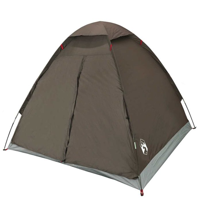 vidaXL Kuppeltelt for camping 2 personer brun vanntett